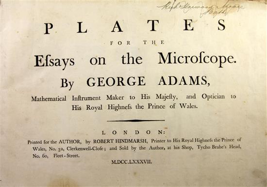 Adams, G. - Plates for The Essays on the Microscope,